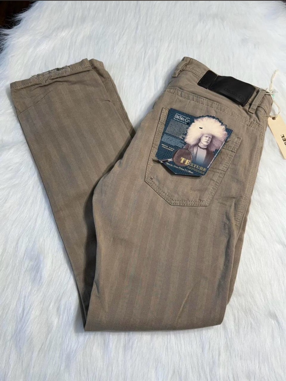 Diesel Men’s Chinos in Taupe Brown